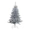 4ft. Pre-Lit Silver Tinsel Artificial Christmas Tree, Cool White Lights